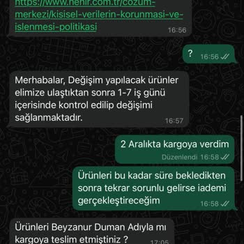 Markadan Gelen Hasarlı Ürünler ve İletişim Sorunları