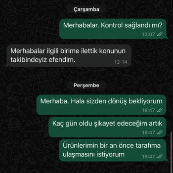 Markadan Gelen Hasarlı Ürünler ve İletişim Sorunları