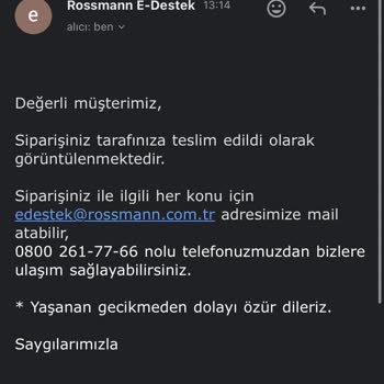 Rossmann'dan Teslimat Ve İade Sorunu: Müşteri Hizmetleri Hayal Kırıklığı