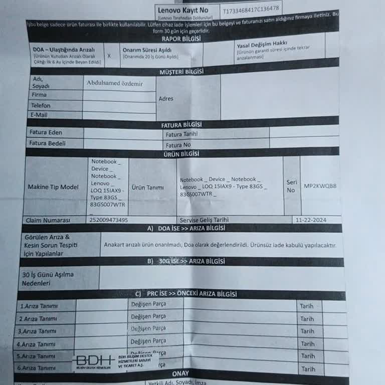 Arızalı Ürün Ve İade Sürecinde Yaşanan Sorunlar