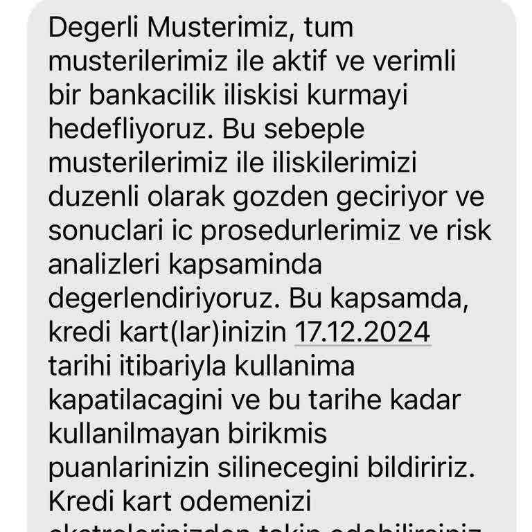 HSBC Kredi Kartımın Aniden Kapatılması