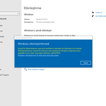 Windows 10 Lisans Sorunu Ve Destek Eksikliği
