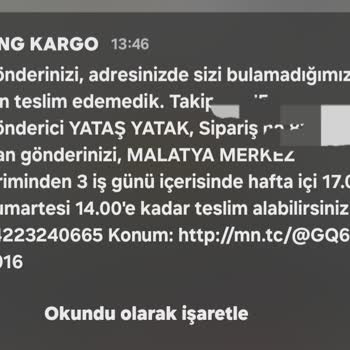 MNG Kargo Teslimat Sorunu Ve Yanıltıcı Bildirimler