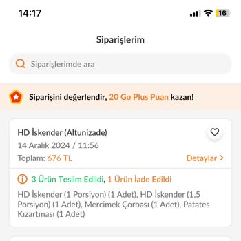 Eksik İskender Ve Yetersiz Destek Hattı Deneyimi