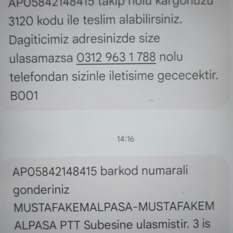 PTT Kargo'nun Sorumsuz Hizmeti Ve Yanıltıcı Bilgilendirmesi