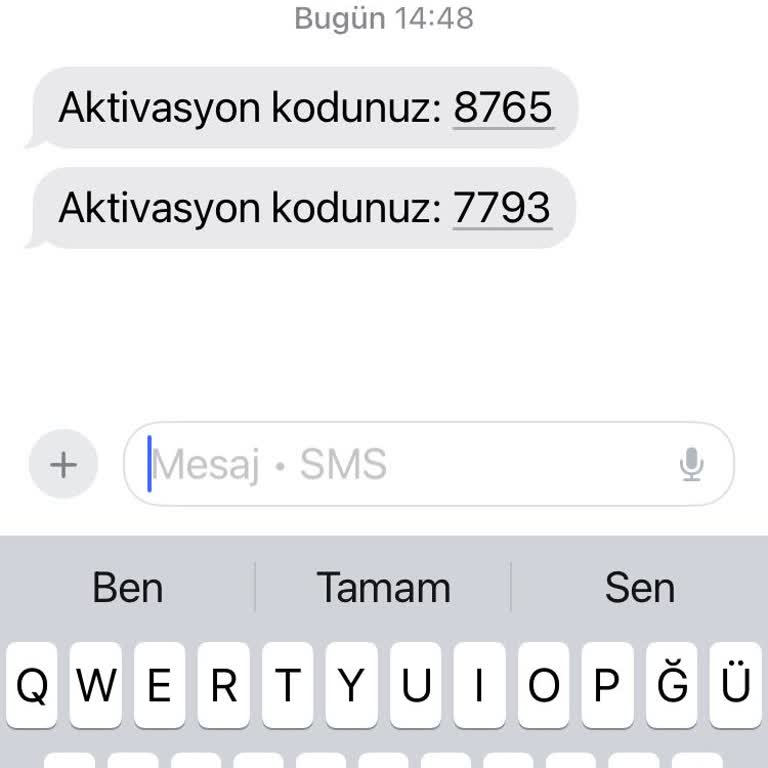 Bilinmeyen Numaradan Gelen Aktivasyon Kodu Endişesi