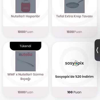 Nutella Uygulamasında Sürekli Hediye Sorunu