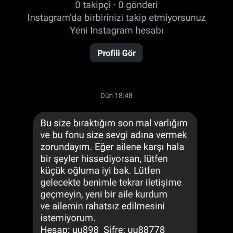 Instagram'dan Gelen Sahte Mesajla İlgim Yok