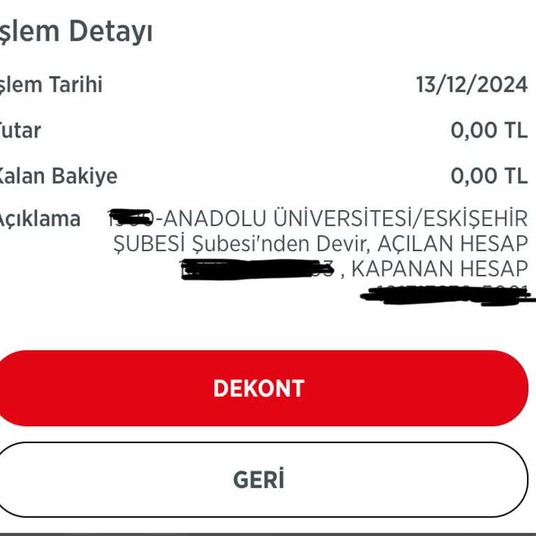Haberim Olmadan Hesap Değişikliği Şoku