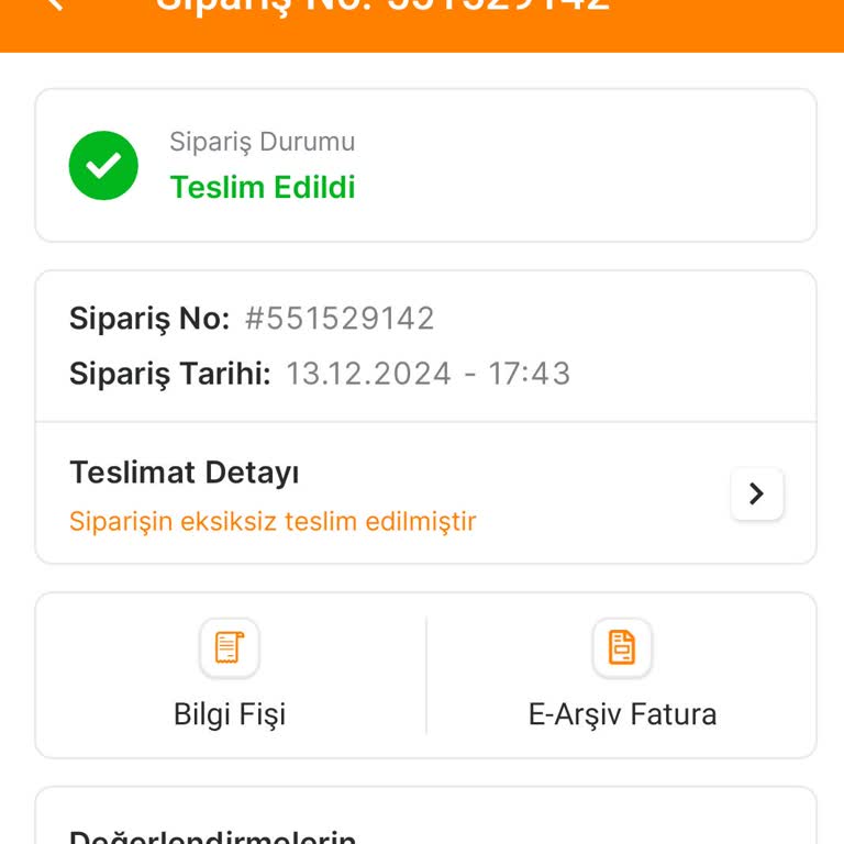 Sipariş Teslim Edilmedi Canlı Destek Yanıt Vermiyor