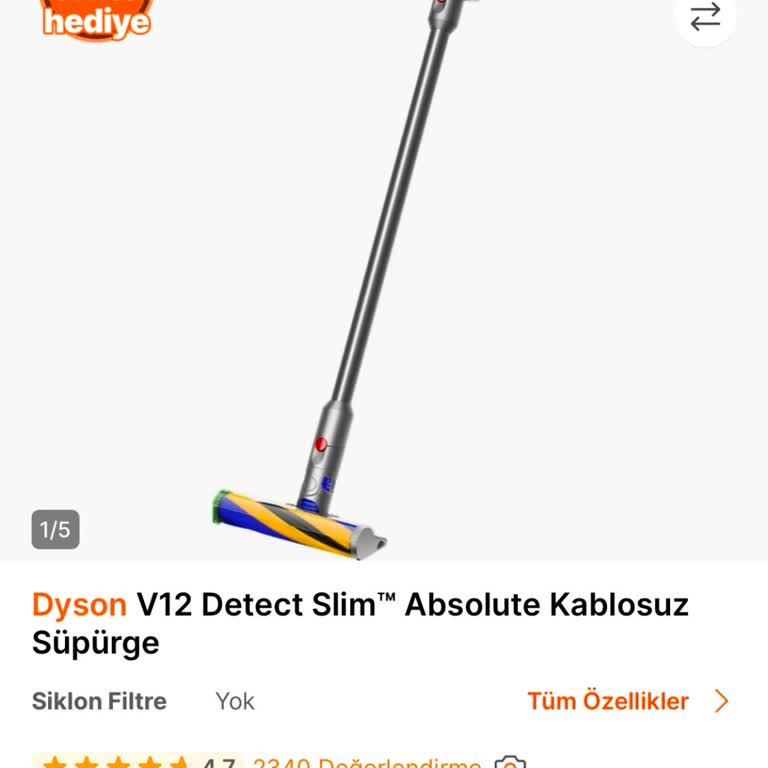 Dyson V12 Süpürge Hediyesi Gönderilmiyor