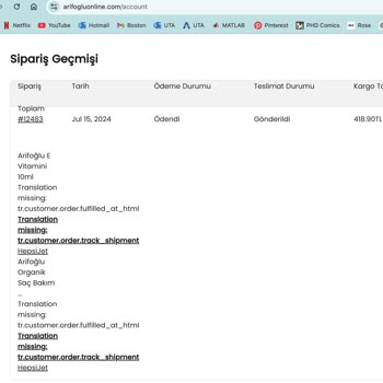 Arifoğlu Saç Bakım Yağı Ve E Vitamini Yağı Sorunları