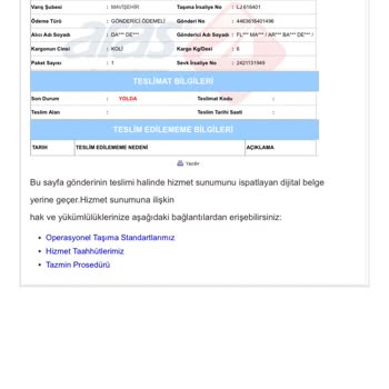 Kayıp Kargo Ve Yanıltıcı Bilgilendirme Sorunu