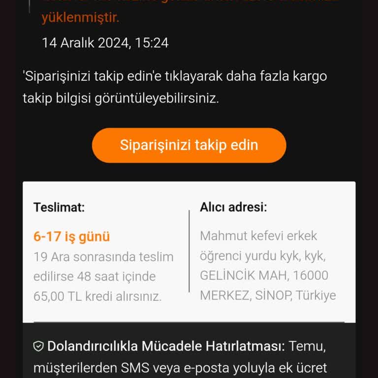 Adres Belirsizliği Nedeniyle Teslim Edilemeyen Kargo