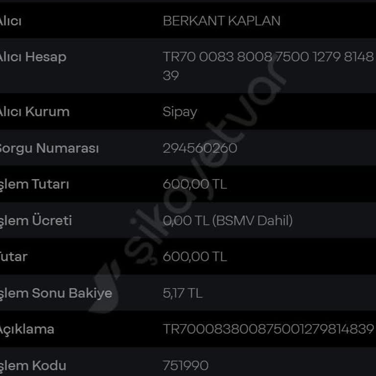 Habersiz Para Transferi Ve Yetersiz Destek