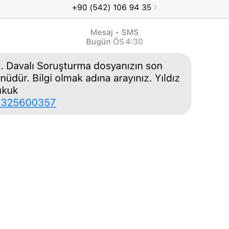 Asılsız Hukuk Bürosu Mesajlarıyla Mağduriyet