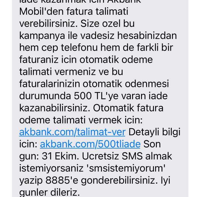 Fatura İade Kampanyasında Mağduriyet
