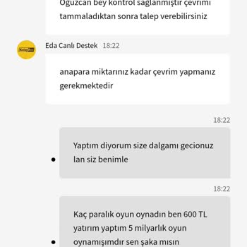 Kolaybet Sitesinde Çekim Taleplerinin Reddedilmesi