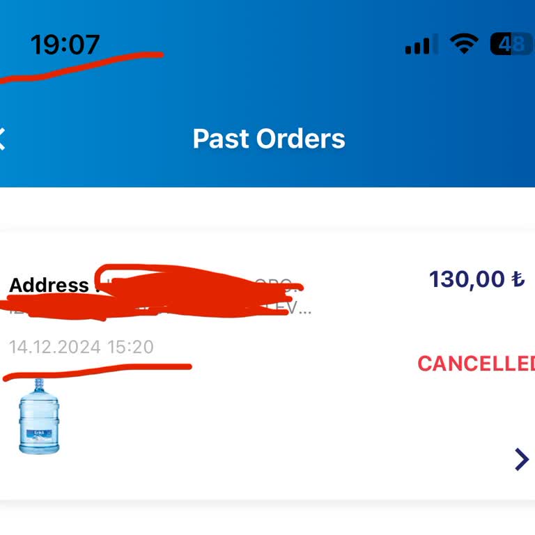 Erikli Su Etiler Şubesi: Geciken Sipariş Ve İade Sorunu