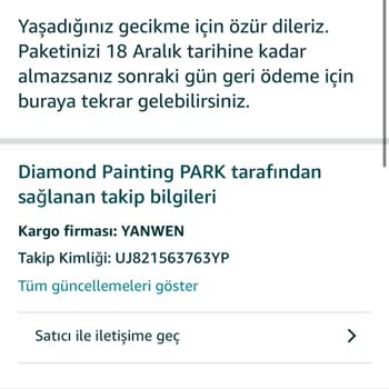 Amazon Beklenen Elmas Boyama Kiti Hala Ulaşmadı!