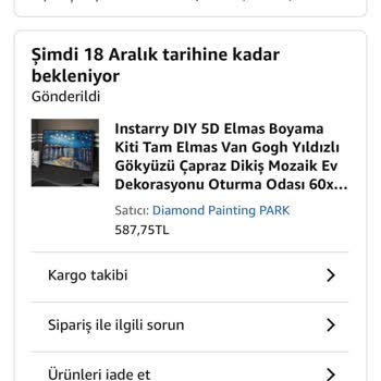Amazon Beklenen Elmas Boyama Kiti Hala Ulaşmadı!