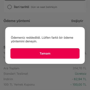 Yemek Sepeti Ödeme Sorunu: Kuponlarım Yanmak Üzere!