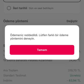 Yemek Sepeti Ödeme Sorunu: Kuponlarım Yanmak Üzere!