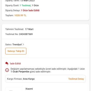 Trendyol'da Ürün Değişimi Ve Yanıltıcı Bilgi Sorunu