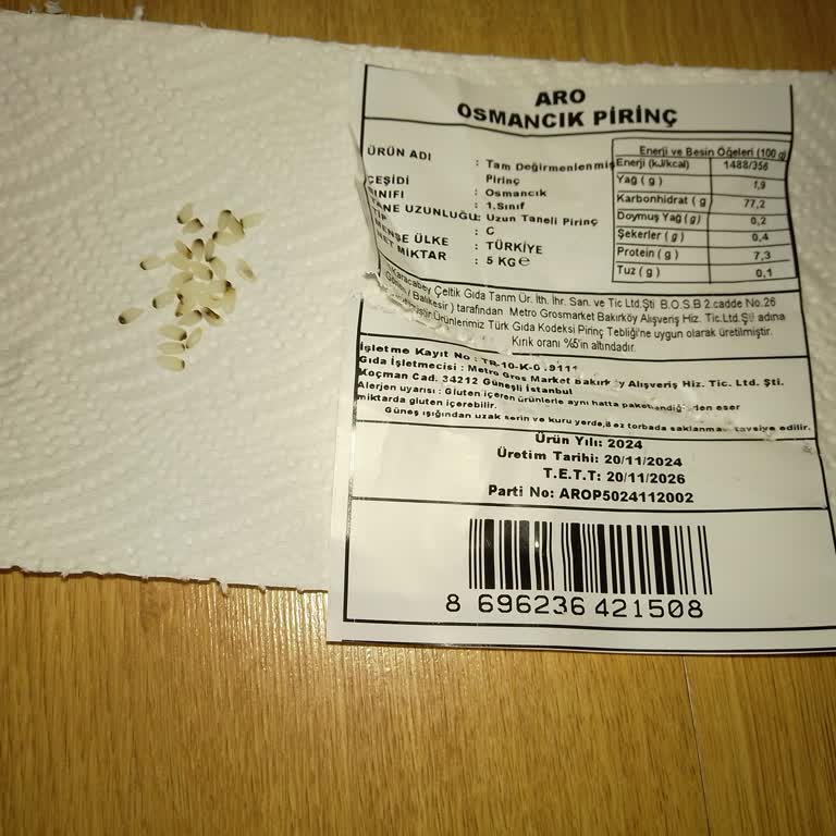 Aro Pirinçte Beklenmedik Kalite Sorunu