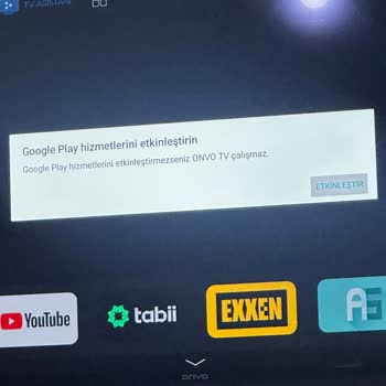 Onvo TV'de Google Play Hizmetleri Sorunu