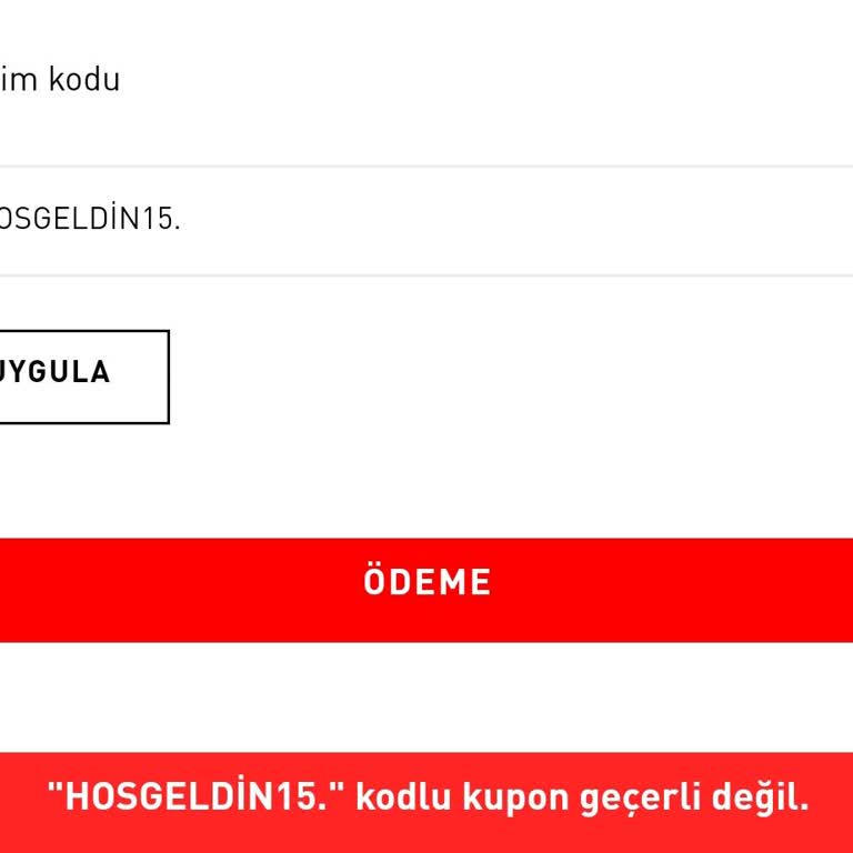 Puma Web Sitesindeki İndirim Kuponu Sorunu
