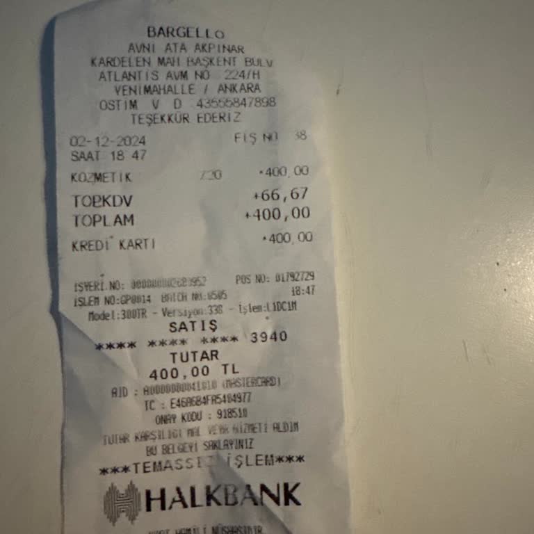 Bargello Parfümde Beklenmeyen Koku Sorunu