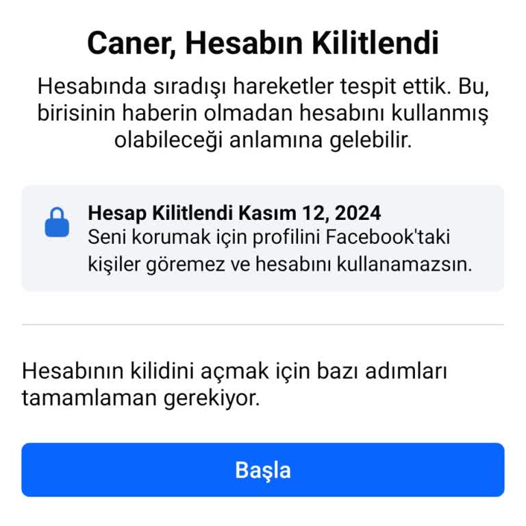 Facebook Hesabım Kilitlendi: Acil Yardım İhtiyacı