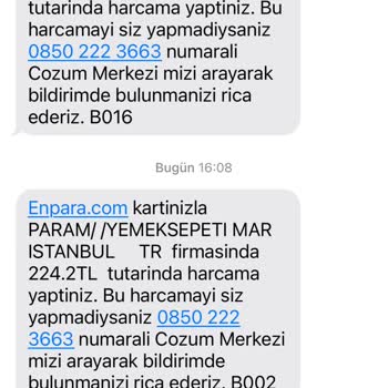 Enpara Kartı Olmadan Gelen Yanıltıcı Mesajlar