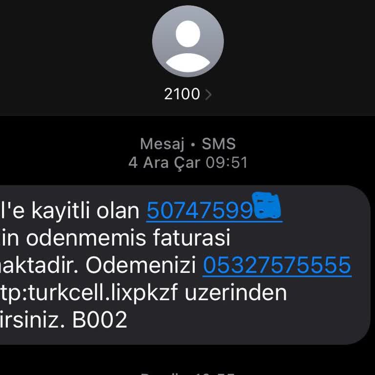 Turkcell'den Yanlış Borç Bildirimi