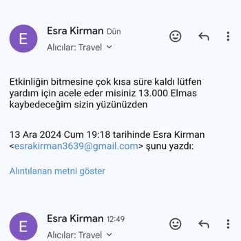 Travel Town Etkinlik Ödüllerim Kayboldu