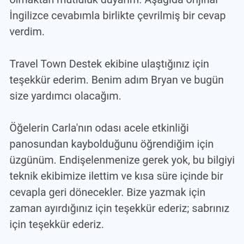 Travel Town Etkinlik Ödüllerim Kayboldu