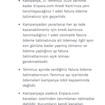 Enpara Kampanyasında Eksik Nakit İade Sorunu