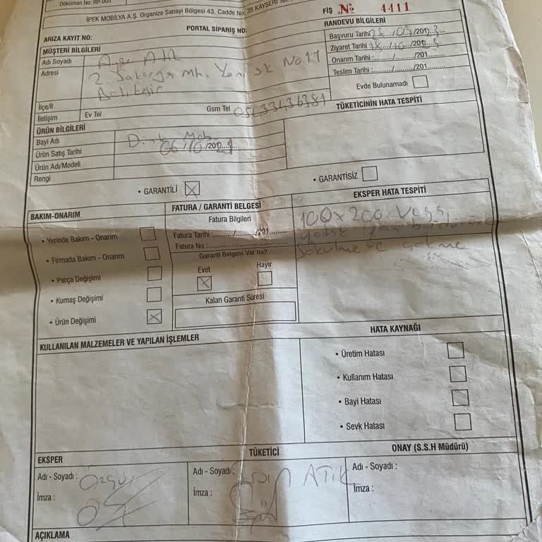 Balıkesir İpek Mobilya'da Yatak Değişim Süreci Sorunu