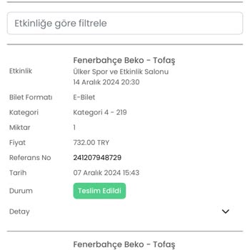 Fenerbahçe Spor Kulübü Fenerbahçe Maç Biletlerinde Taraftarın Mağduriyeti