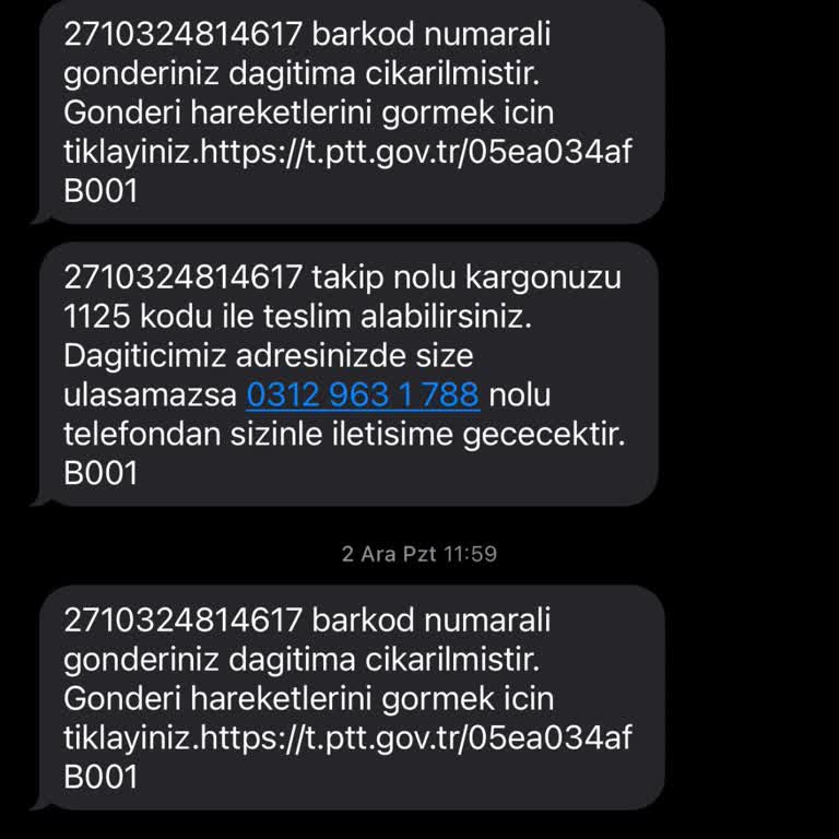 PTT Kargo İle Teslim Edilemeyen TÜBİTAK Dergi Aboneliği