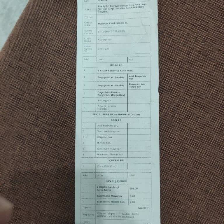 Yanlış Sipariş Ve Eksik Ürünlerle Hayal Kırıklığı