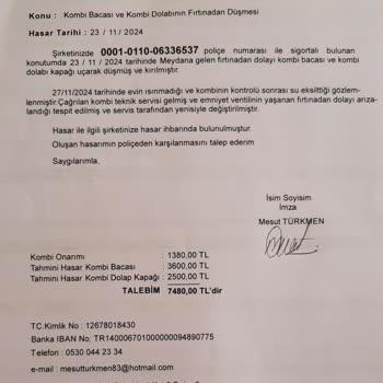 Sigorta Ödemesi İle İlgili İtiraz Ve Talep