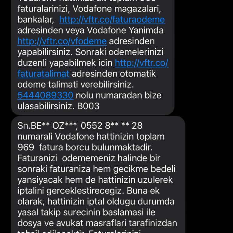Vodafone'da Taahhütsüz Fatura Şoku