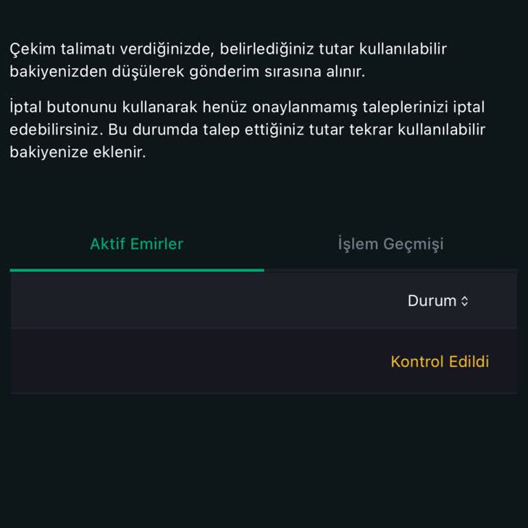 USDT Çekim Talebinde Gecikme Ve Güven Sorunu
