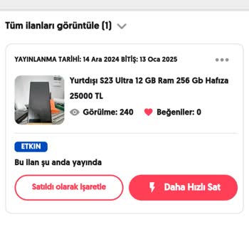 Letgo İlanıma Erişim Engeli