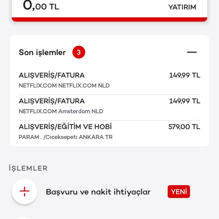 Haberim Olmadan Yapılan İşlemlerle Şaşkınım