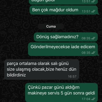 Eksik Parçalar Ve Yetersiz Müşteri Hizmeti