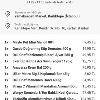 Yemeksepeti Market'ten Aldığım Bozuk Ajvar Ve İlgisiz Müşteri Hizmeti