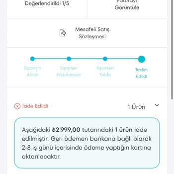 Hasarlı Ürün Ve Uzayan İade Süreci Mağduriyeti